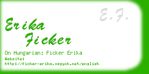 erika ficker business card